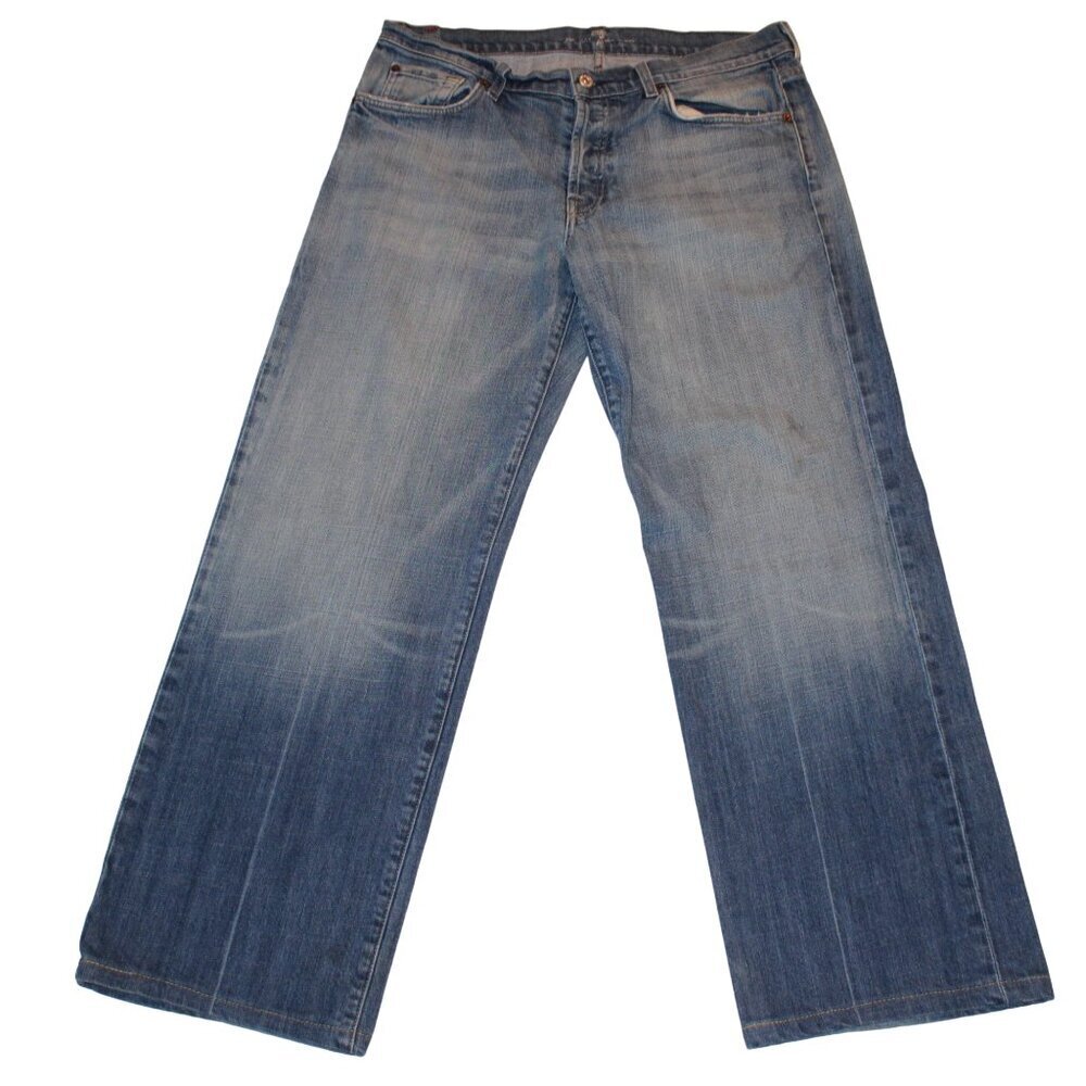 7‎ For All Mankind Jeans Size 33 Straight Fit Premium Denim
